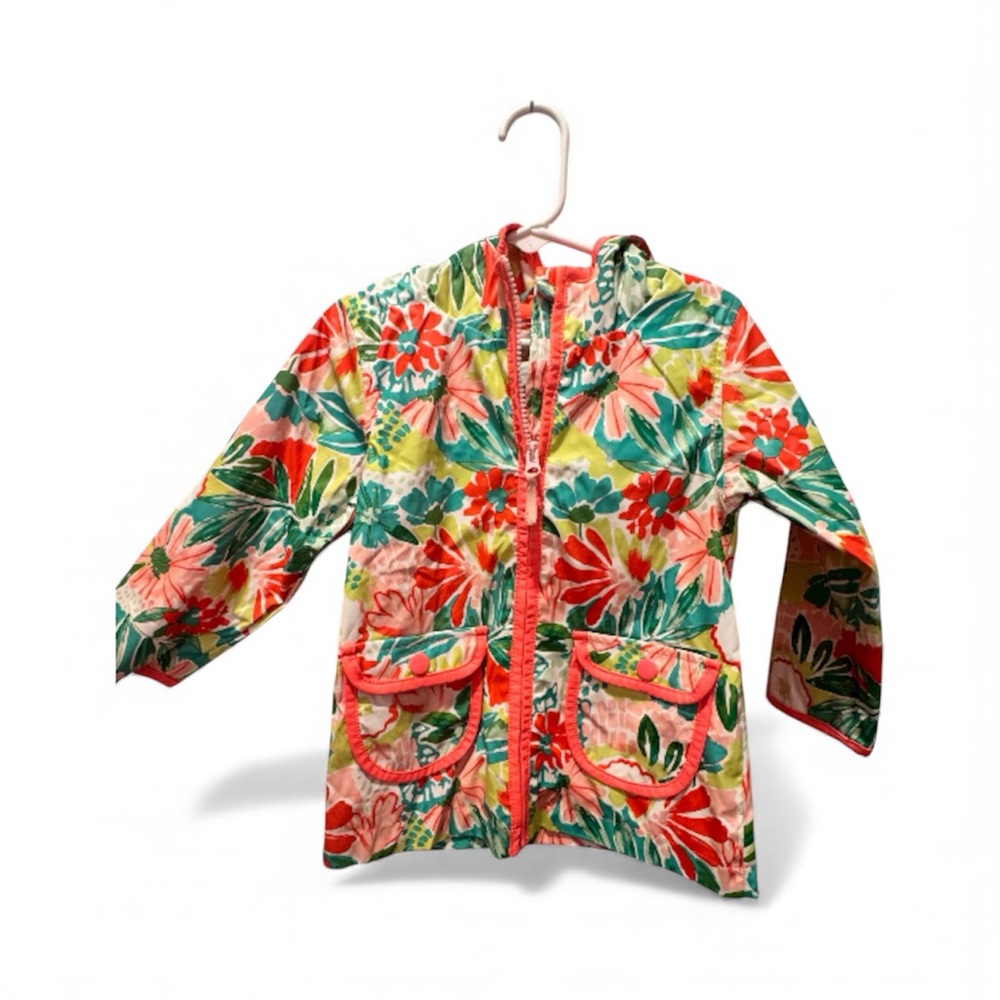 Cat & Jack Floral Raincoat - Red, Green, Yellow